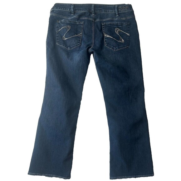 Silver Jeans Women’s34 Santorini Low Rise Ankle Medium Wash Denim Blue Jeans Y2K - Picture 1 of 12